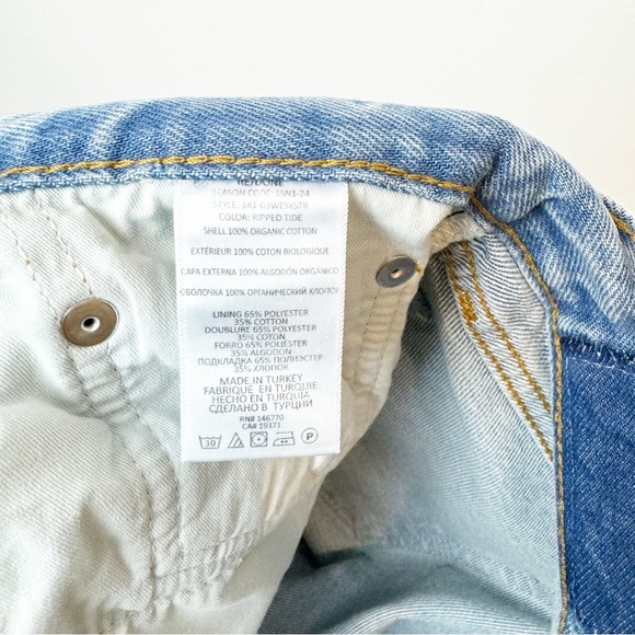 RE/DONE | Easy Straight Button Fly Jeans in Ripped Tide - Picture 11 of 13
